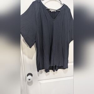 Maurices Dark Blue V-Neck Blouse